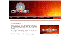 Desktop Screenshot of cipherresearch.com